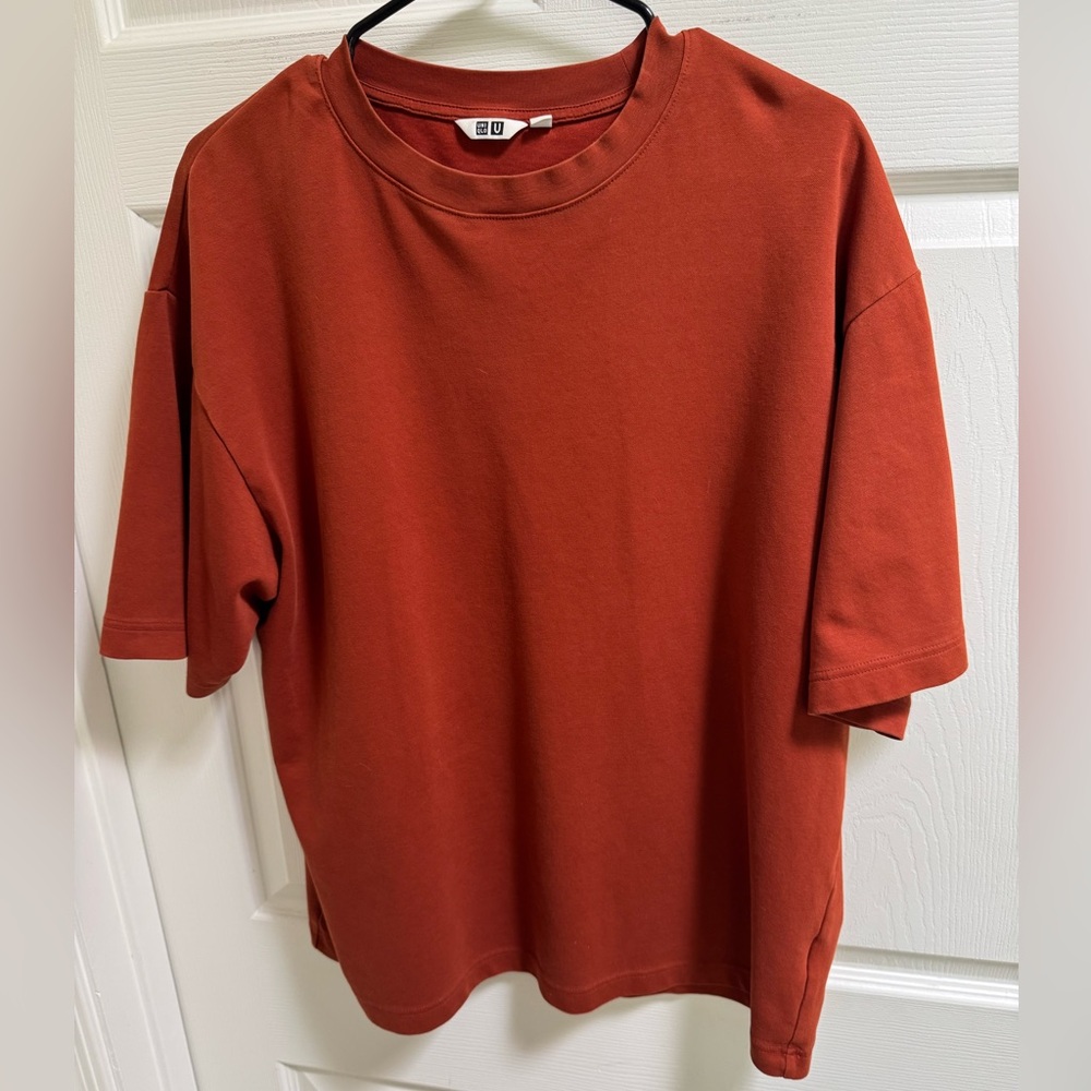 Heavy burnt orange shirt, large